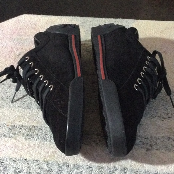 Men's Black Suede Sneakers - Picture 6 of 8